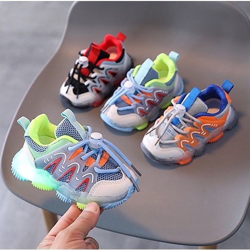 [Tokobig] Ziggy LED Sepatu Anak Sport Sneaker Anak Size 21-30 Usia 1-5 Tahun