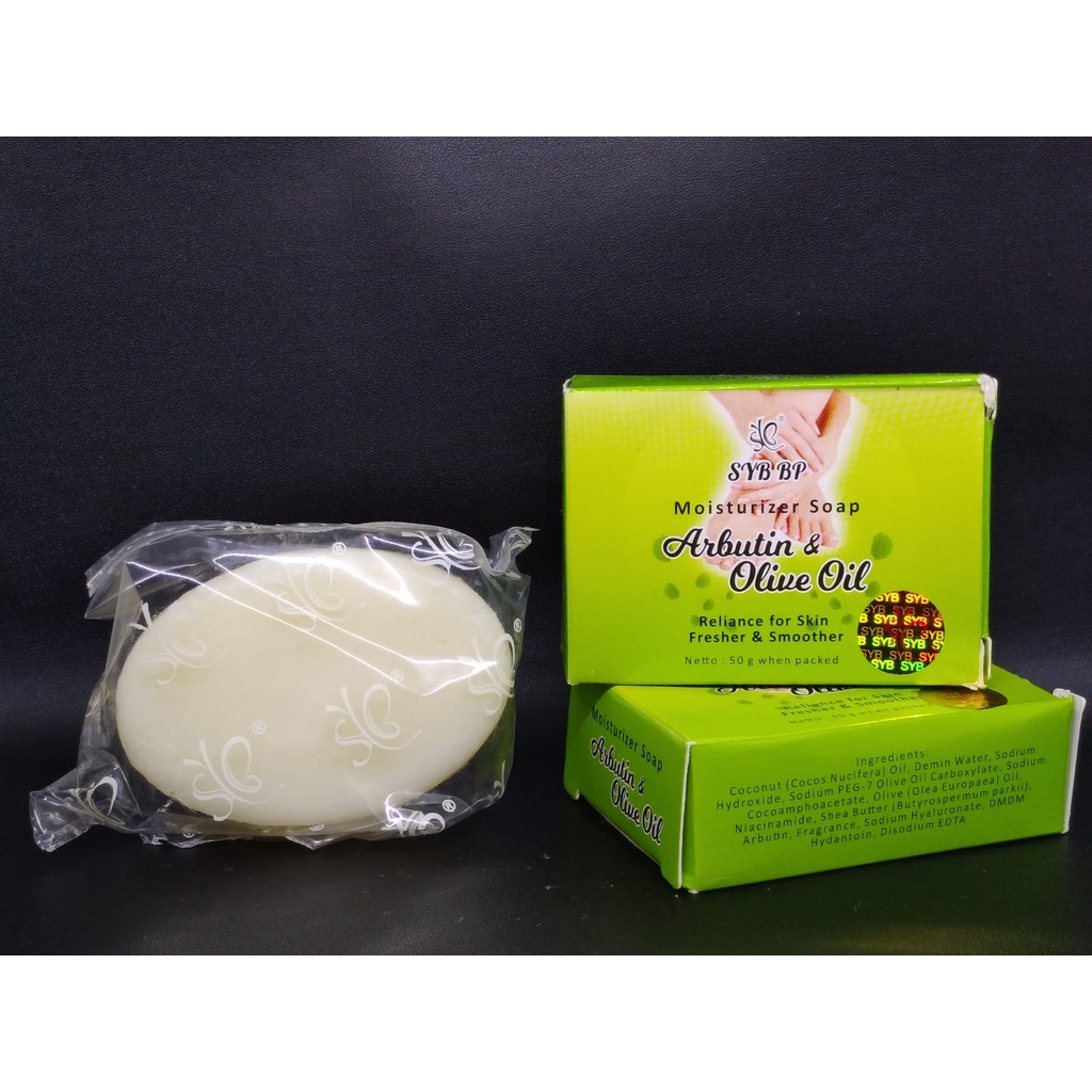 Sabun Bibit Pemutih SYB Original BP Moisturizer Soap Arbutin &amp; Olive Oil 50gr Merawat Kelembaban Kulit Menjaga Kesehatan Kulit Halus dan Segar