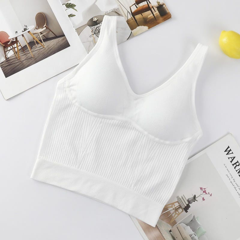 PROMO Tank Top Bra crop 8811 Pakaian Dalaman Wanita TankTop Panjang dengan Busa Bahan Premium