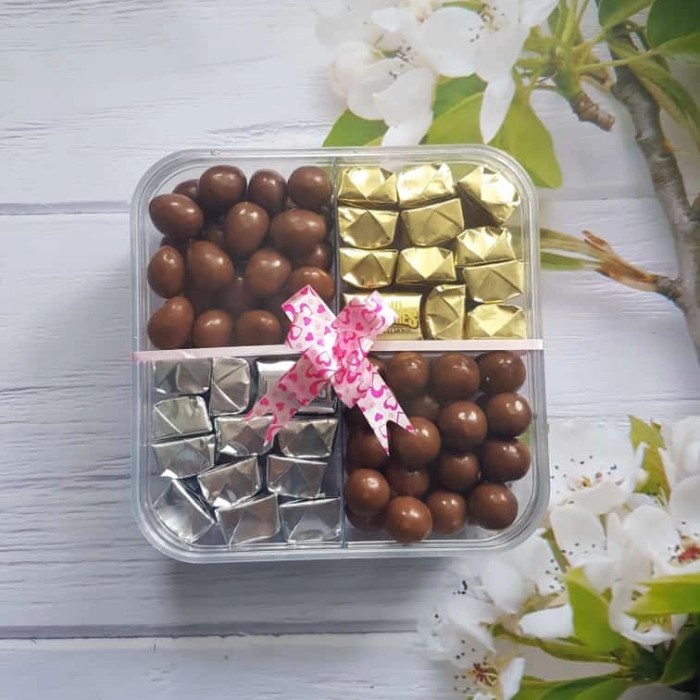 

Coklat Lebaran - Paket Cokelat Lebaran / Parcel Coklat Mix Delfi Treasure Sekat 4