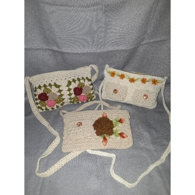 Tas Selempang Rajut Mini