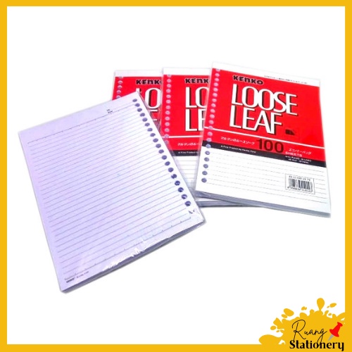 

KENKO/BIGBOSS Loose Leaf Ukuran A5 Isi 50 - 100 Lembar/B5 Isi 50 - 100 Lembar/B5 Isi 150 Lembar [1 Pack]