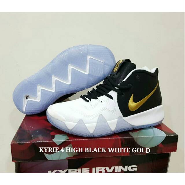 kyrie 4 white and gold