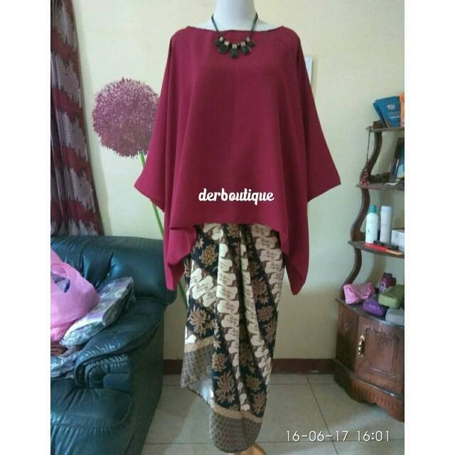 Set kebaya batwing rok lilit kutubaru kebaya modern