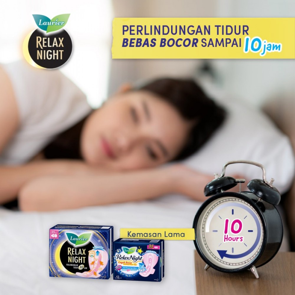 Laurier Relax Night Wing Pembalut Wanita 35cm - 12S