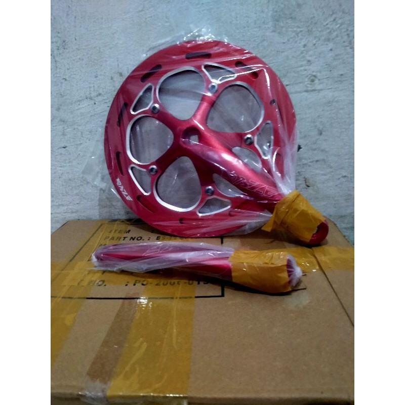 crankset raze merah arm 170 mm 56T bcd 130 mm BB kotak untuk sepeda lipat, MTB, Minion, minitrack.
