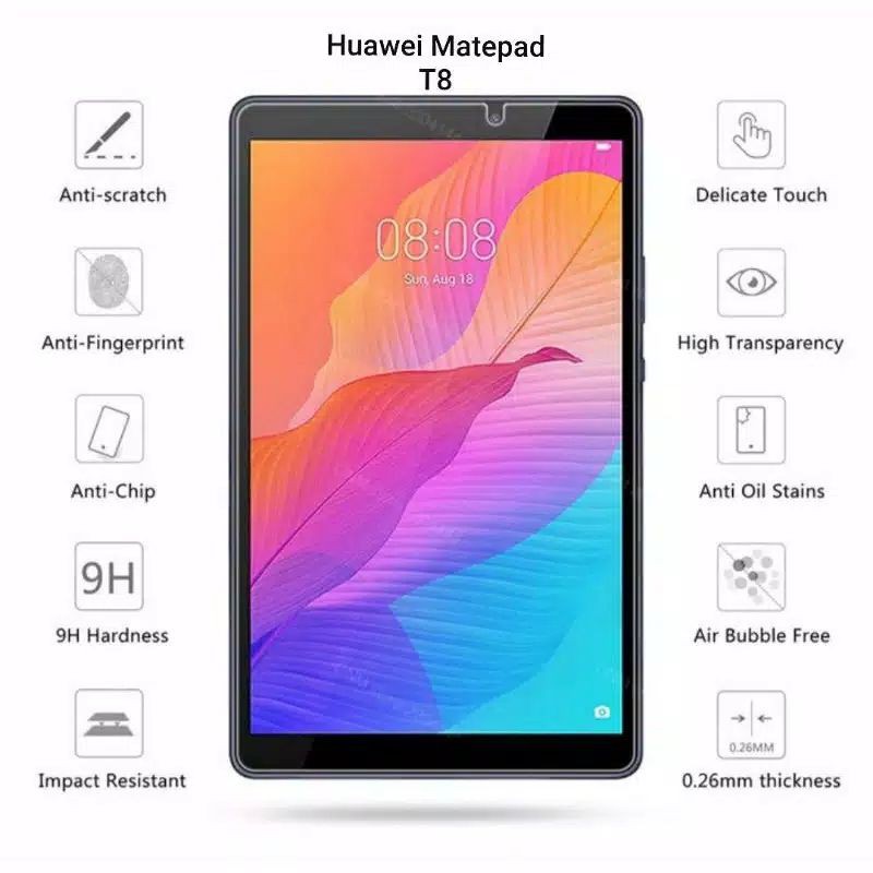 Tempered Glass Huawei MatePad T8 T 8 inch T8 Kids Edition TG Antigores Kaca Bening Clear