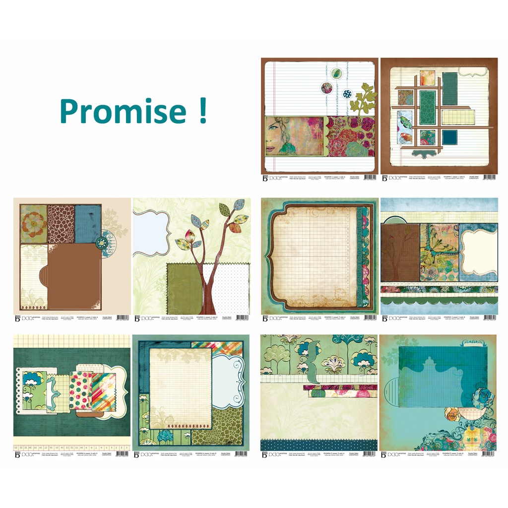 

12x12 Paket Kertas Scrapbooking "Promise" (10 lembar)