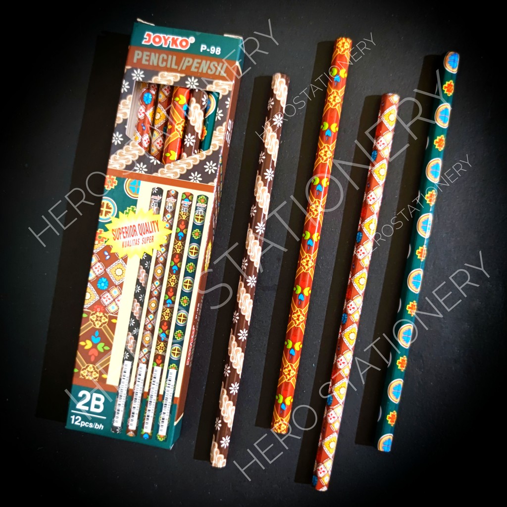 

Joyko pencil pensil 2B batik batique P-98 . 12 unit