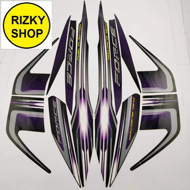 Striping Yamaha Vega force 2013 hitam ungu