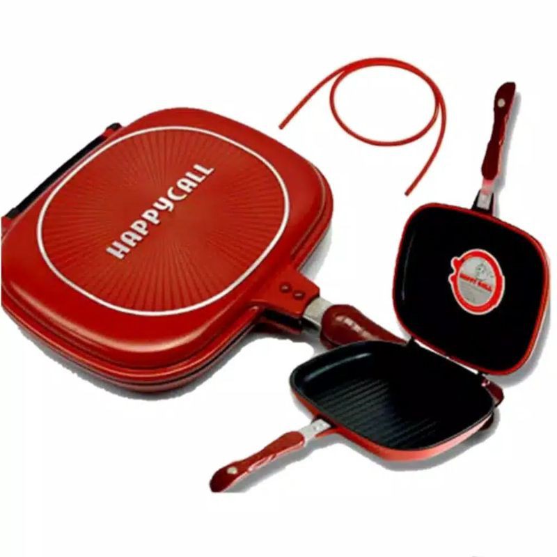 HAPPY CALL Jumbo Double Pan 32 cm Asli (Permukaan Kulit Jeruk) FREE ONGKIR