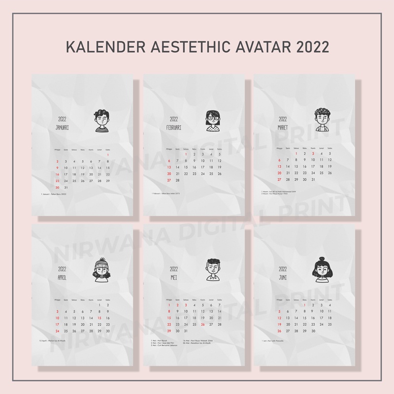 

KALENDER MEJA 2023 AESTHETIC AVATAR