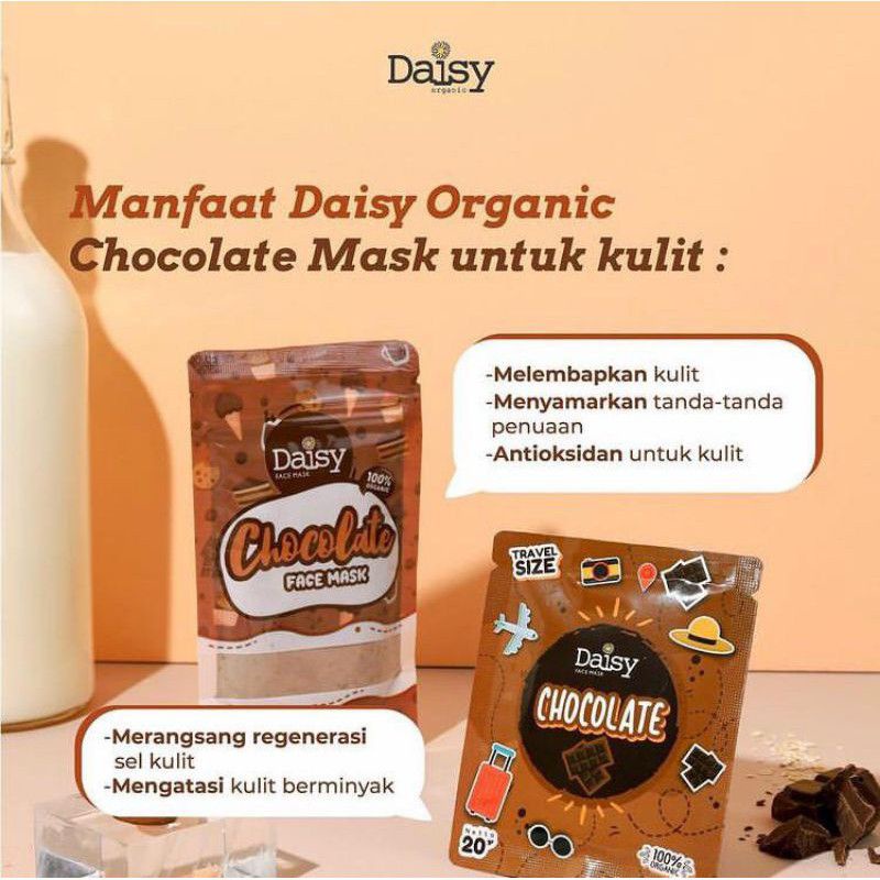 (BPOM) MASKER ORGANIC CAMILLE dan DAISY-daisy coklat