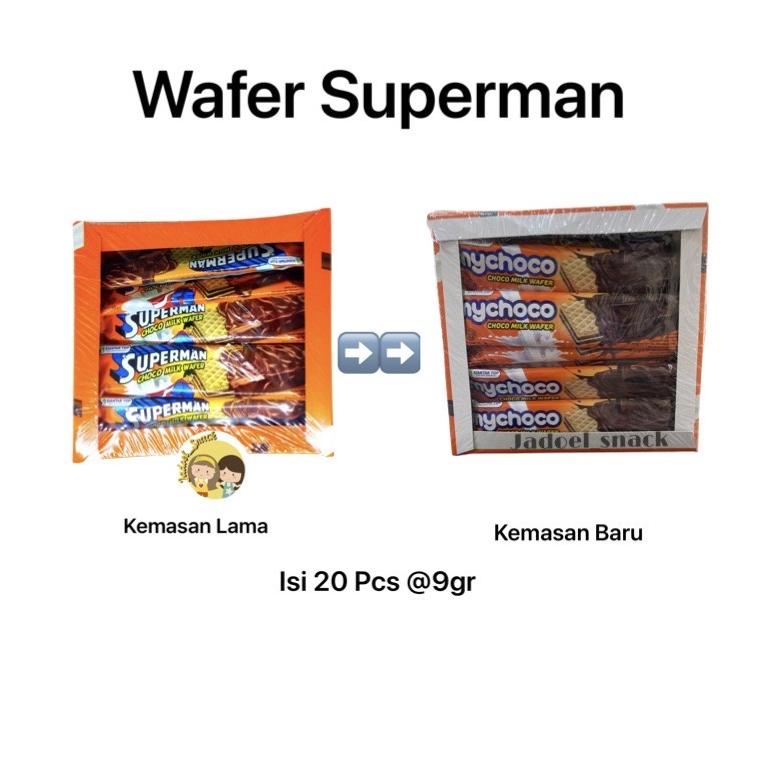 

[QL0QZ5676] Wafer Superman isi 20 Pcs x 9Gr JADUL by Jadoel Snack