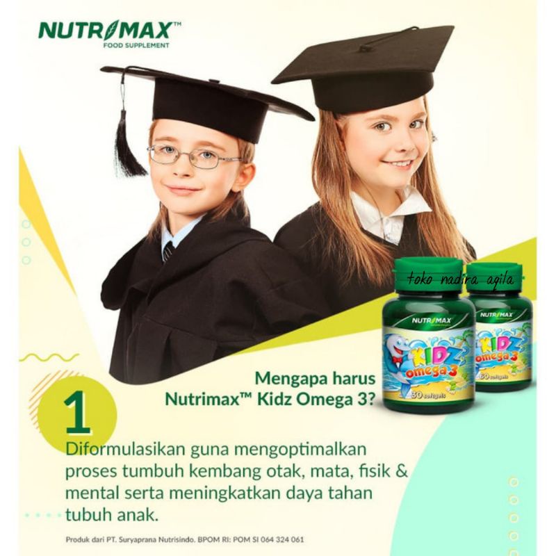 Nutrimax Kidz Omega 3 Isi 30 Vitamin Omega3 Minyak Ikan Salmon