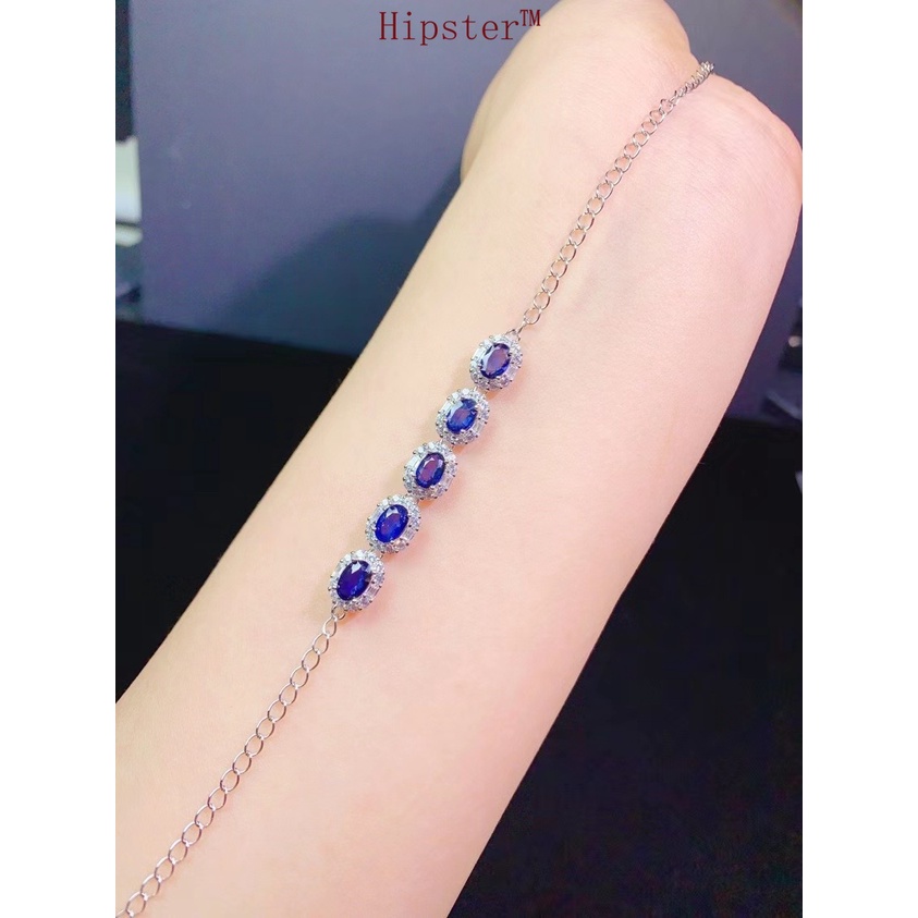 Colored Gems Bracelet Natural Sapphire Women