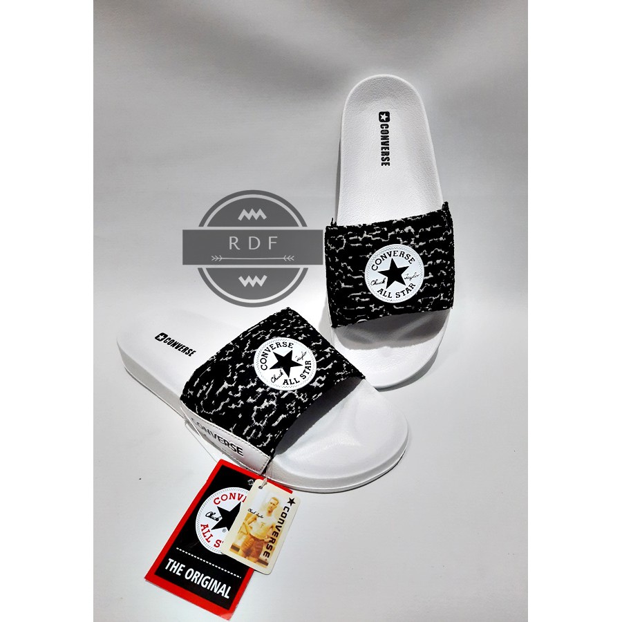 Sandal Slop Converse Canvas Abstract White Sol / Sandal Slide