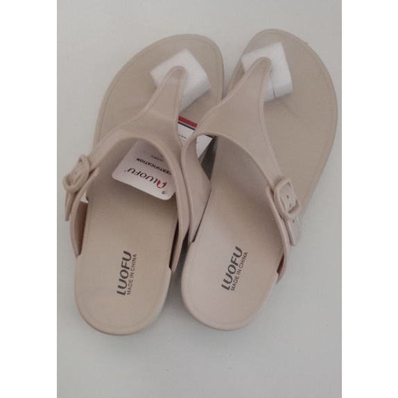 sandal jepit wanita karet luofu fashion