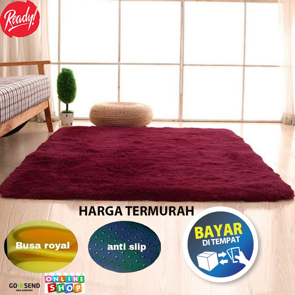 Karpet Bulu 100x150x3cm ANTI SLIP Murah Berkualitas tinggi lembut nyaman