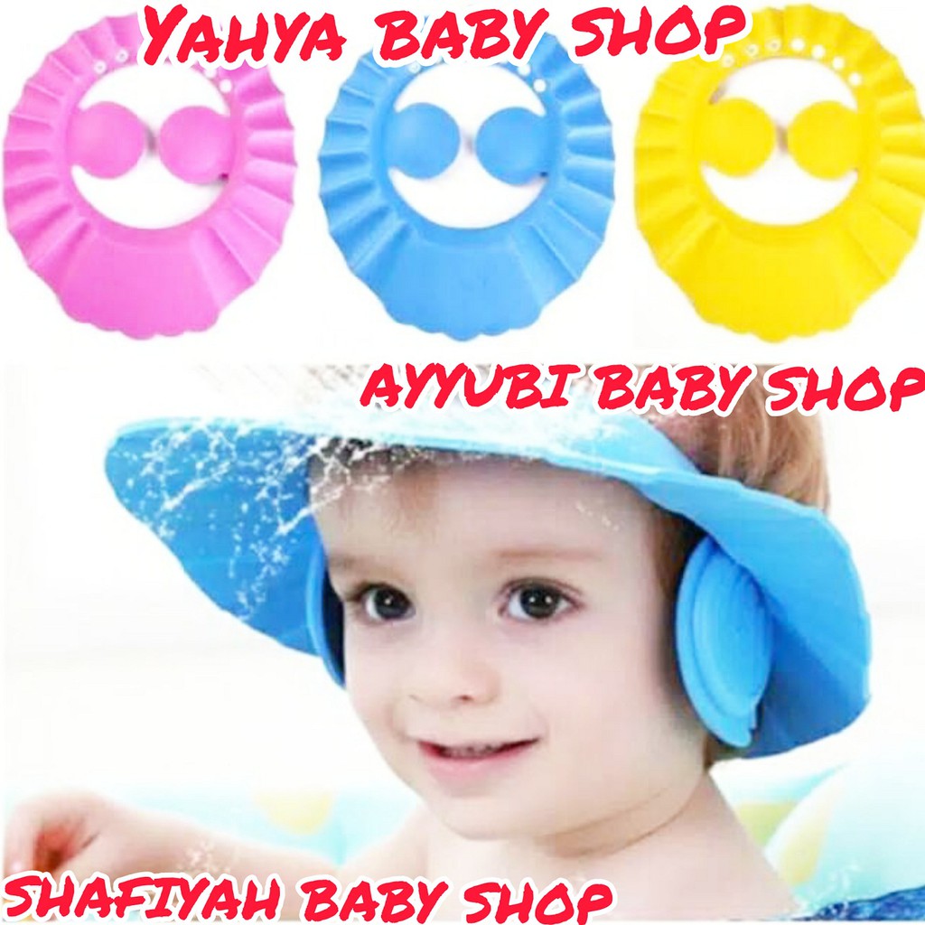 Topi Keramas Anak Bayi Baby Shower Cap Topi Mandi Anak Tutup Telinga Topi Travelling Anak Shopee Indonesia