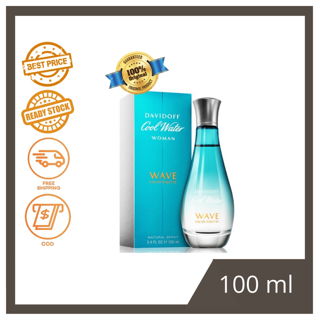 Davidoff Cool Water Wave Parfum Wanita Original 100% BPOM Eau De Toiliette 100ml