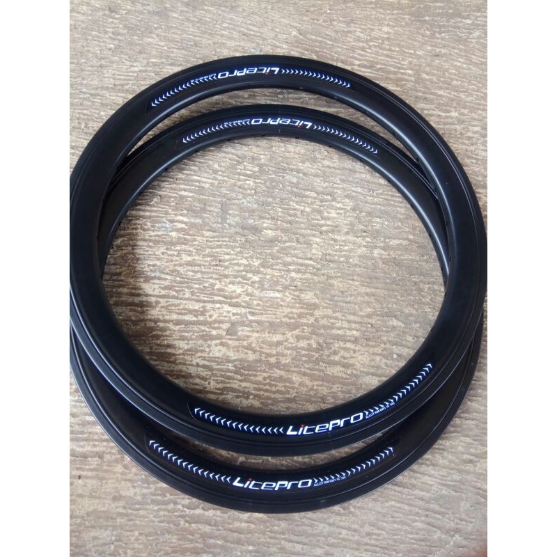 rims 16 plus 349 litepro velg sepeda lipat 16 1 3/8 28h