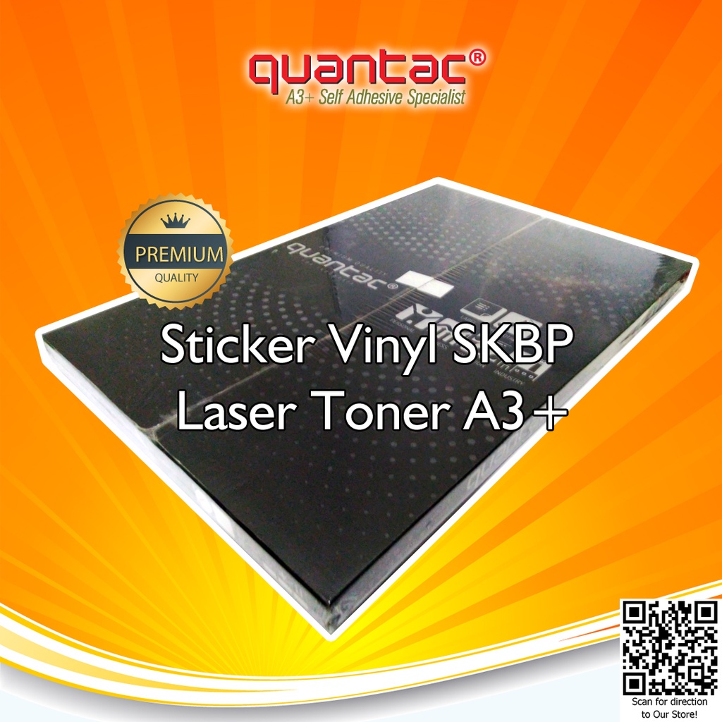 Sticker Vinyl Laser A3+ QUANTAC SKBP Dan Universal Paket 50 Lembar