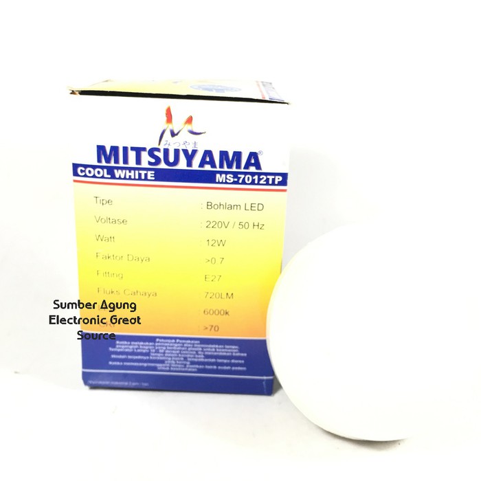 Lampu LED 12W Mitsuyama MS7012 Terang Putih 7012 MS7012TP