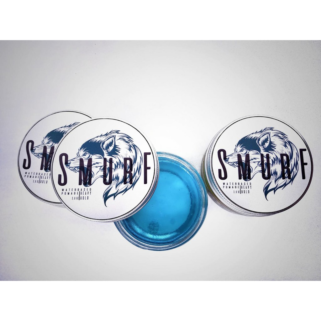 Smurf Pomade waterbased 110gr/3,8oz / GROSIR TERMURAH / FREE SISIR DAN STIKER