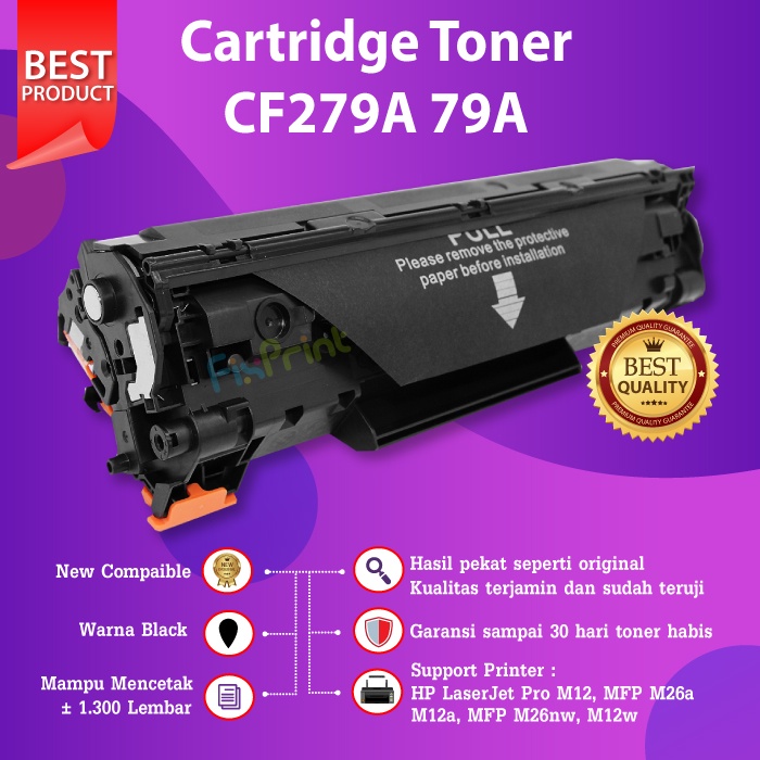 Cartridge Toner Compatible HP CF279A 79A Tinta Printer LaserJet M12 M26a M12a M26nw M12w Chip