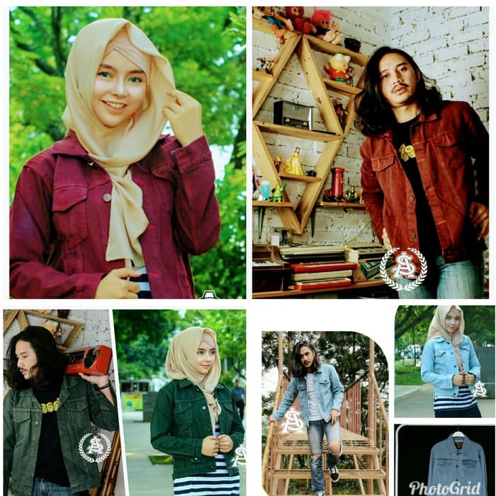 6221Ms Jaket Kekinian Distro Korea Eropa Jeans Pria Jacket Ji MV403  Hijau Army | Casual|Ukuran M,