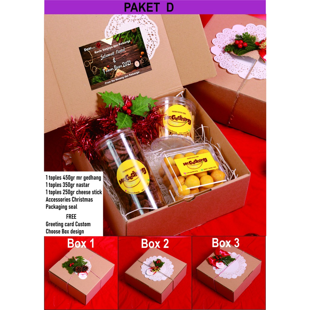 

PAKET D - HAMPERS Natal & Tahun Baru 2021 Terjangkau dan terlaris FREE Greeting Card [BEST SELLER]