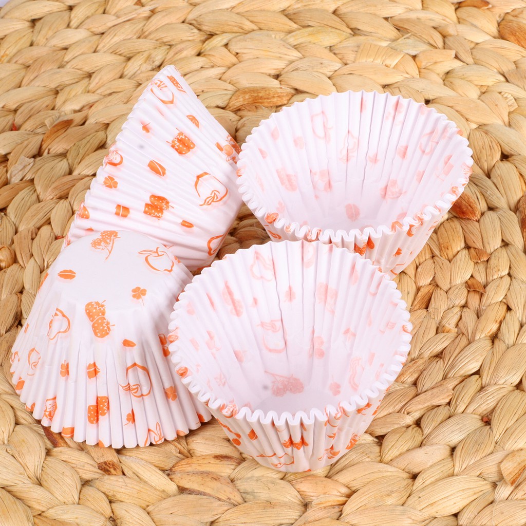 Cetakan kertas Bolus Kukus Bolu Cup Kecil Cup Besar Motif