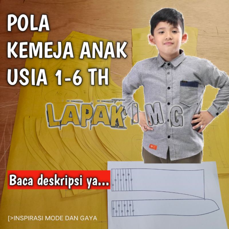POLA KEMEJA INSTAN ANAK-ANAK USIA 1-6 TAHUN | Yazid Tailor
