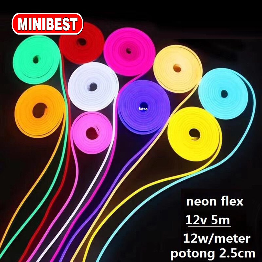 [NEW] NEON FLEX 12V LAMPU  LED SELANG 12v PANJANG 5M KUALITAS SUPER LAMPU HURUF