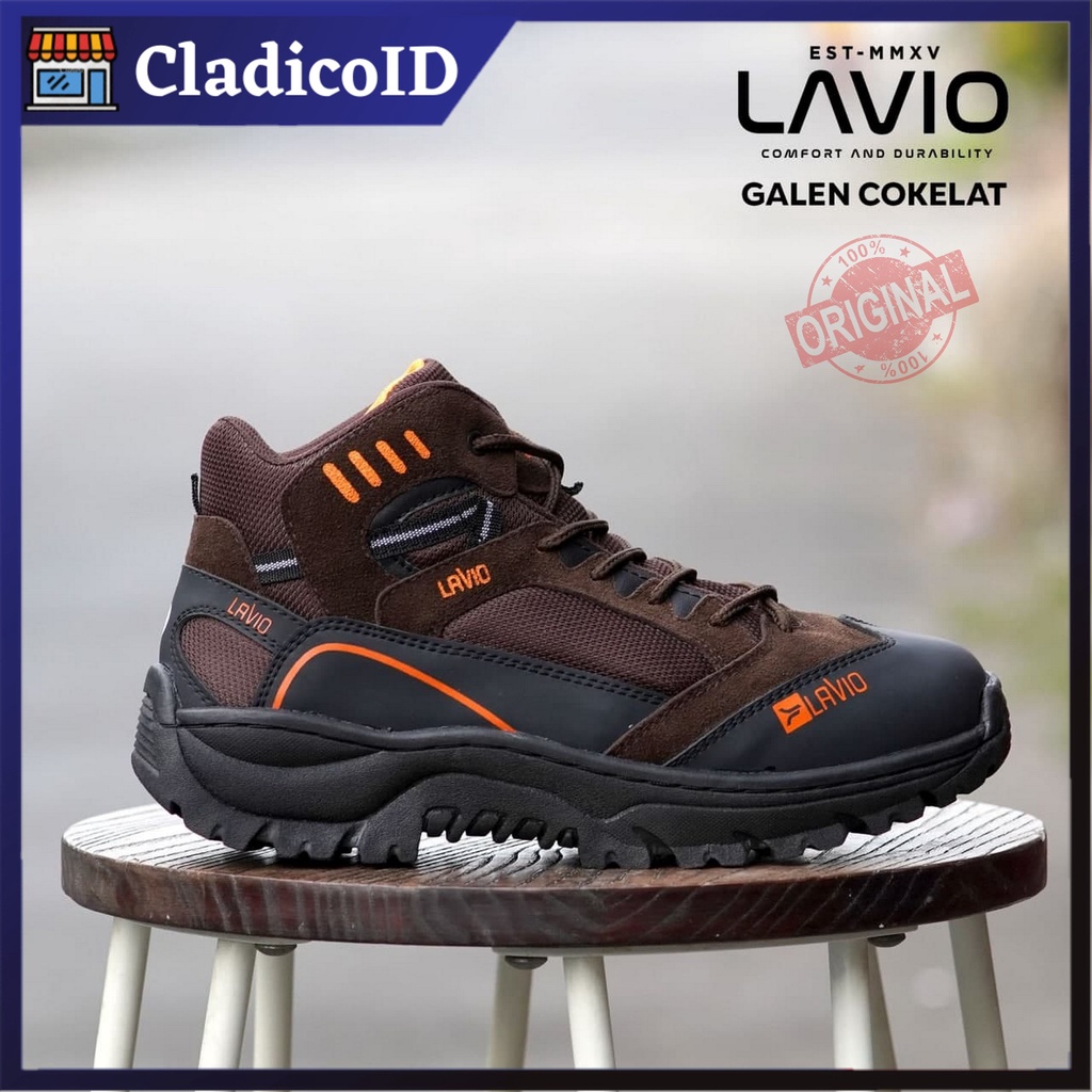 LAVIO Galen Best Seller Sepatu Pria Safety Shoes Ujung Besi High Quality Kerja Lapangan Proyek Mendaki Gunung Outdoor Sefty Boot Cowok