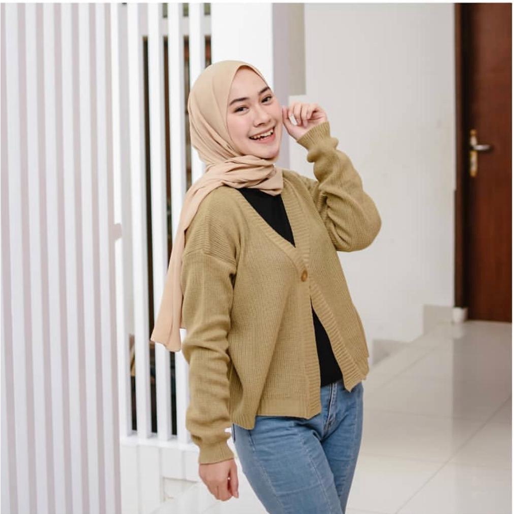 ZAHRA - Pakaian Wanita Cardigan Crop GITA CARDY