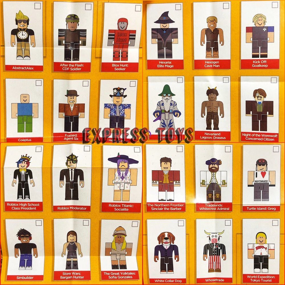 Roblox Series 5 Mystery Figure Yellow Gold Blind Box Rare Toys - lot of 8 orange series 6 roblox blocks blind bag collection