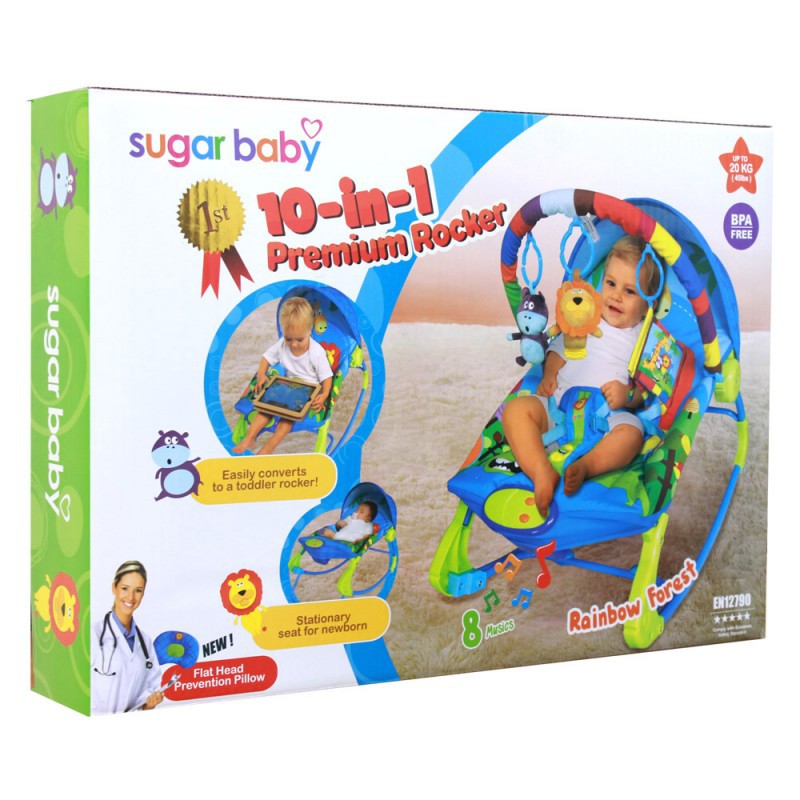 Sugar Baby 10in1 Premium Rocker Rainbow Forest