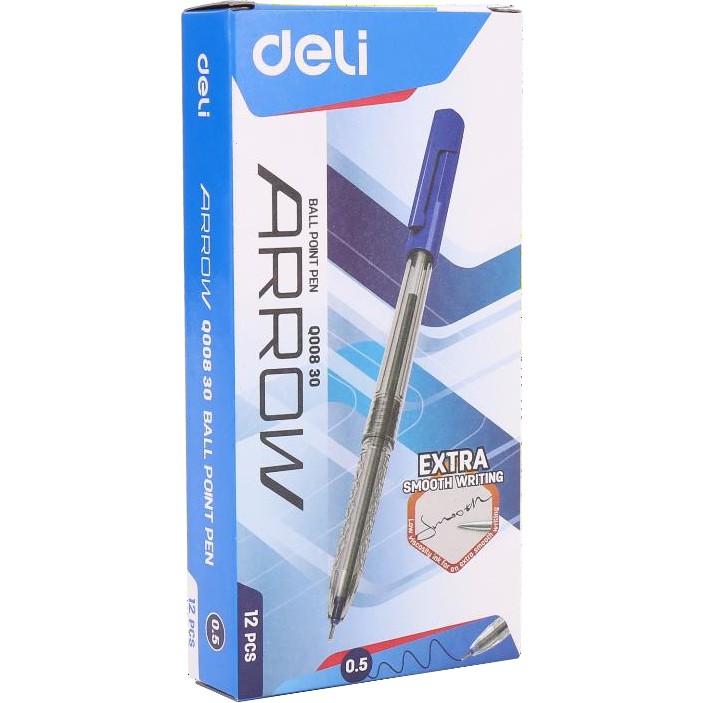 

Deli Pulpen Arrow 0.5mm Hitam 1 BOX / 12 Pcs EQ008X0