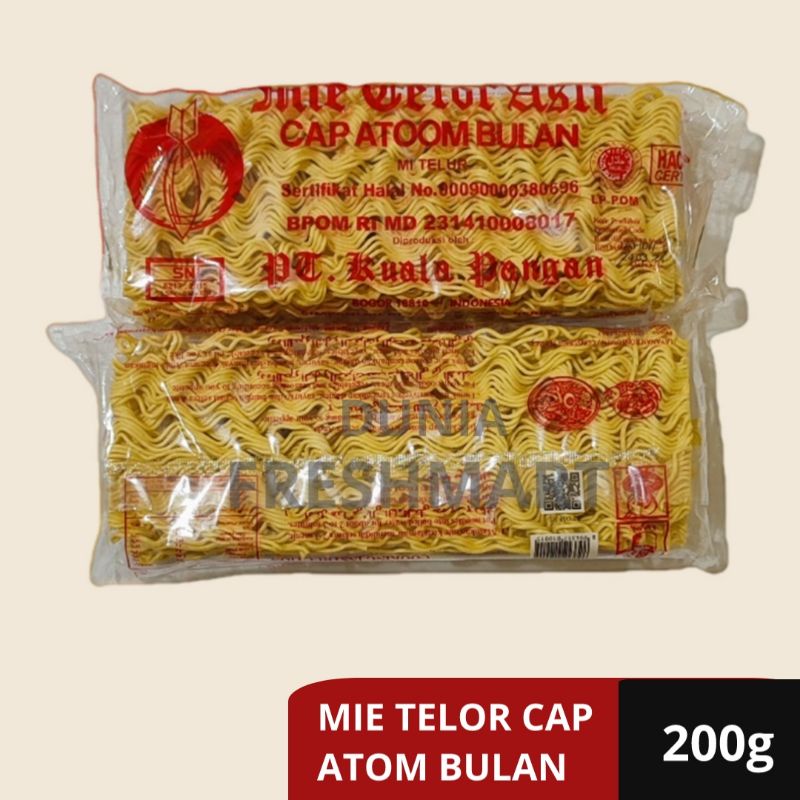 

Mie Telor Asli Cap Atom Bulan 200gram Mie Telur