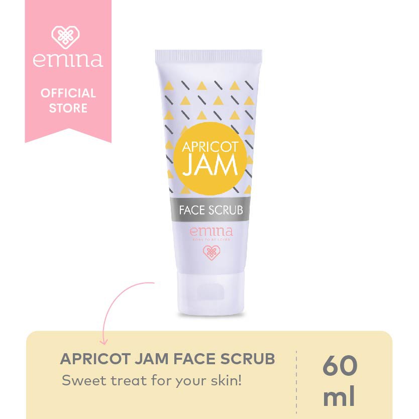 Emina Apricot Jam Face Scrub 60 mL - Scrub Eksfoliasi Wajah