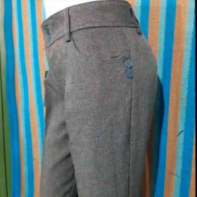 Big Size S-L5 Celana Jumbo Panjang Wanita Slim Fit Bahan Kerja / Kantoran Cewek NR_Outfit Official