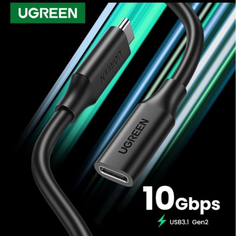 Ugreen Kabel Type C 3.1 Extension Cord to Usb Tipe C Thunderbolt 50CM 100 CM