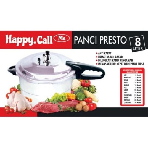 HC Panci Presto 8 Liter Pressure Cooker + Steamer