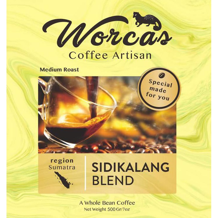 

WORCAS KOPI SIDIKALANG BLEND 500 GRAM - MEDIUM ROAST - KOPI BIJI