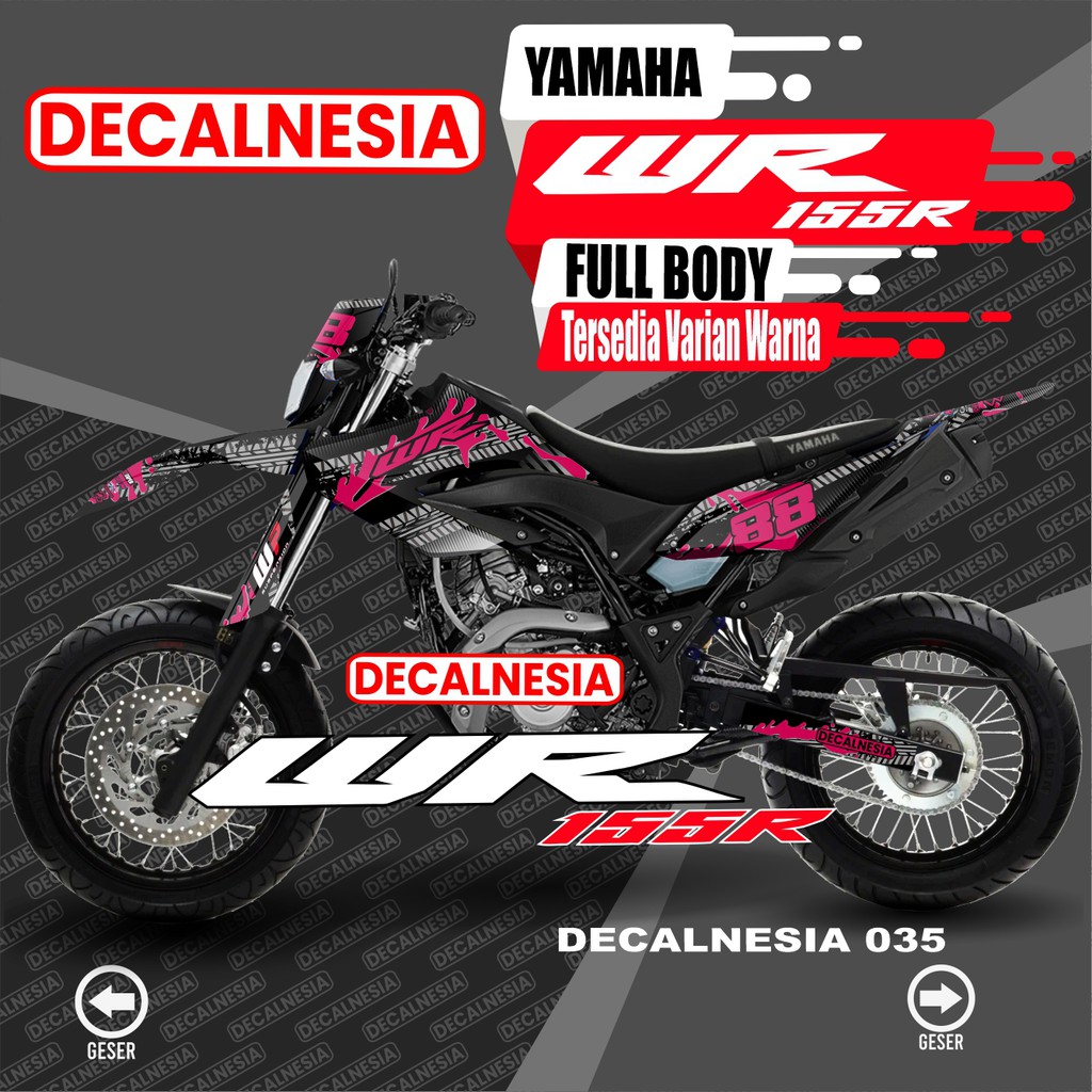 Decal WR155 Full Body Variasi Decal WR Supermoto Aksesoris Stiker Dekal Motor Yamaha WR 155 R