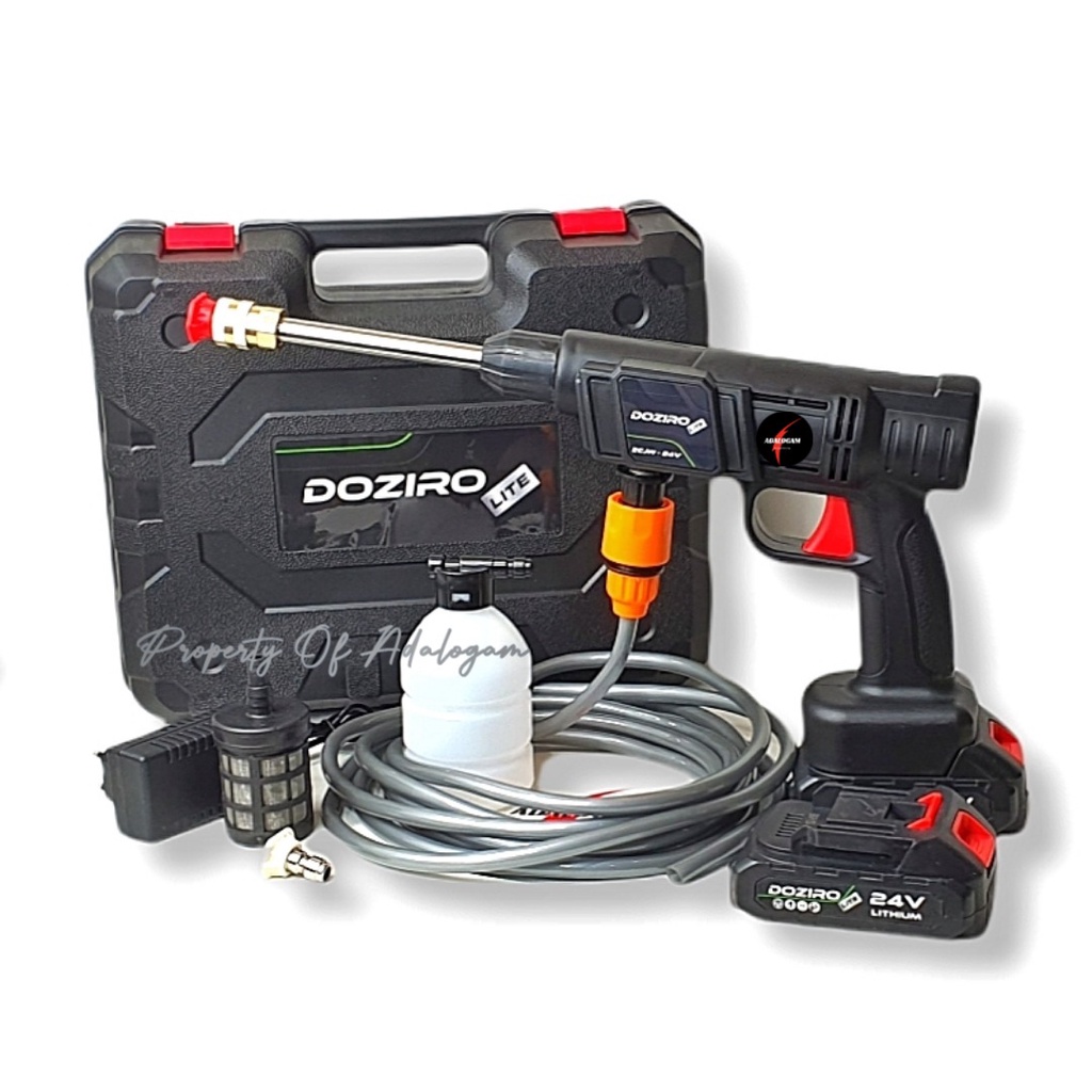 DOZIRO Cordless Jet Cleaner 24V Mesin Cuci Motor Mobil AC 2 Baterai