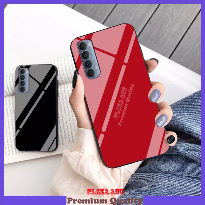 Premium Case Oppo Reno 4 Pro - Casing Oppo Reno 4 Pro Glass Cover