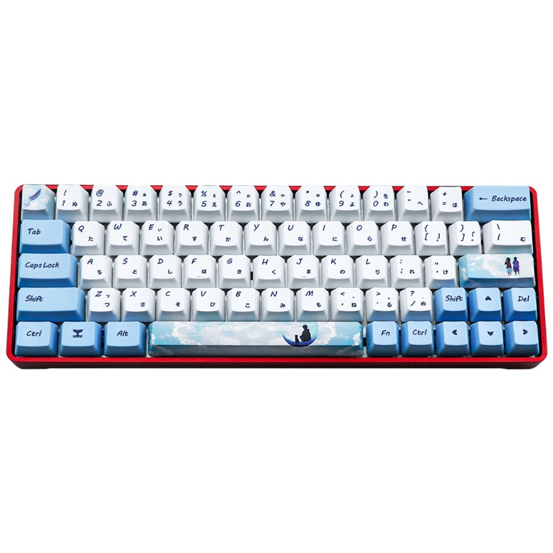 Vivi PBT Keycaps 73key Dye-Sublimation Keycaps Untuk Mekanik Saklar GH60 GK61 GK64